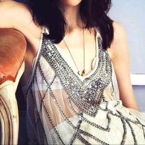 Kimchi Blue sheer beaded tank